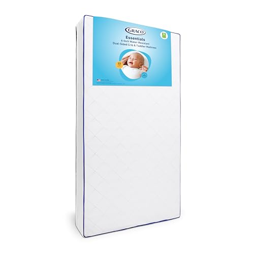 Graco Essentials 6-Inch Water-Resistant Crib & Toddler Mattress — GREENGUARD Gold Certified Mattress for Baby Cribs & Toddler Beds with...