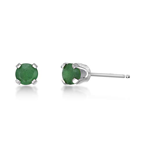 0.70 Carat Blue Sapphire Round Stud Earrings In 14K Yellow Gold 4 Mm Birthstone Post With Friction Back By Lavari Jewelers #TOP10