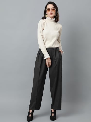 Image of KOTTY Women's High Waist Pleated Wide Leg Trousers