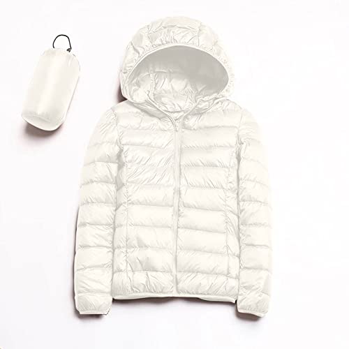 Aniywn Lightweight Short Puffer Jacket for Women Zip Long Sleeve Packable Hooded Down Coats Slim Winter Warm Cropped Outwear3