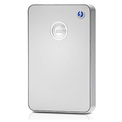 G-Technology 1TB G-DRIVE mobile with Thunderbolt and USB 3.0 Portable External Hard Drive, Silver - 0G03040-1