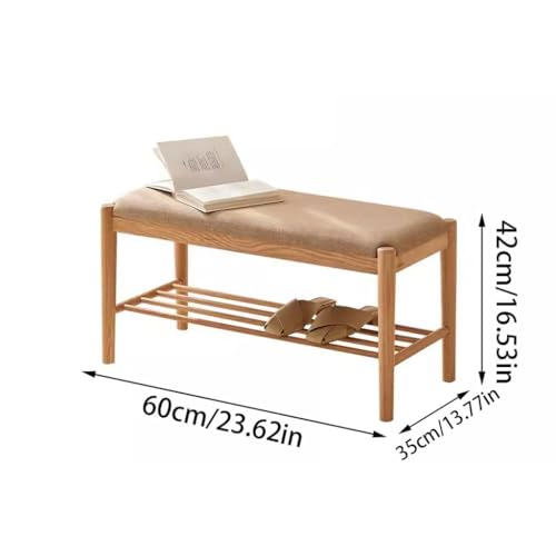 Banc à langer d'entrée en bois avec coffre de rangement de chaussures - 3