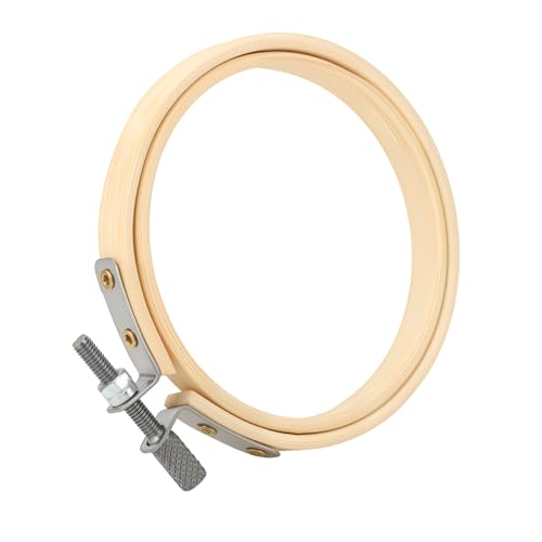 Image of SEHOI 30 Pieces 3 Inch Bamboo Embroidery Hoops, Wooden Round Adjustable Bamboo Circle Cross Stitch Hoop Rings for Art Craft Handy Sewing