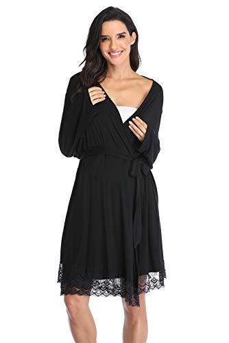 Maternity Robes for Women - Hospital Labor Delivery Robes - Pregnancy Nursing Sleepwear2