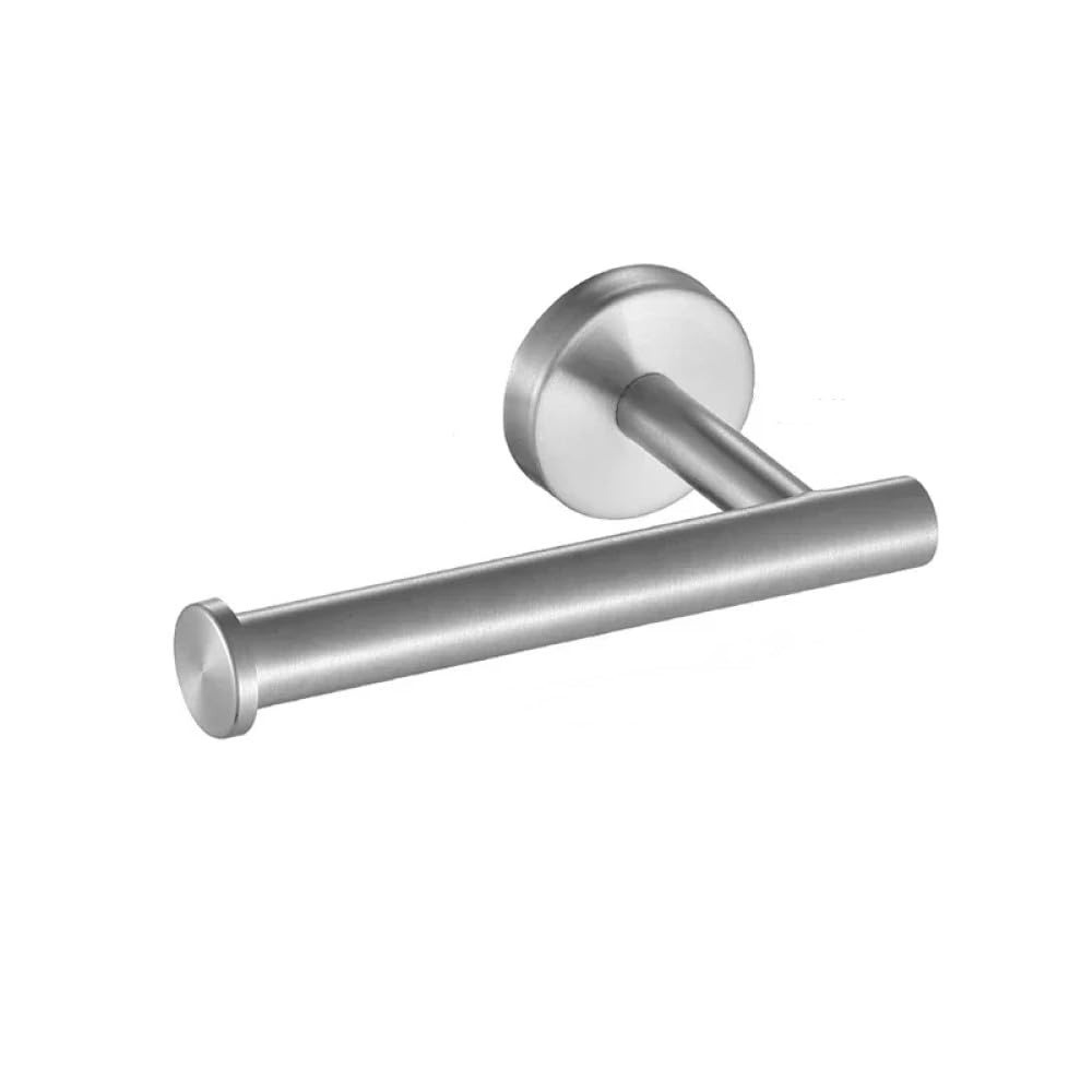 LCANALLYMS Wall hooks, Coat Hook Bathroom Hooks Wall Mount Matte Black Hardware Set Stainless Steel Towel Bar Ring Paper Holder Bath Accessories(Sliver Paper Holder)