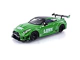 Maßstab 1:64 Truescale Miniatures Mini GT LB Silhouette Works 35GT-RR Ver.2 Green Apple (LHD) 1:64 Druckguss-Sammler Modell MGT00437-L