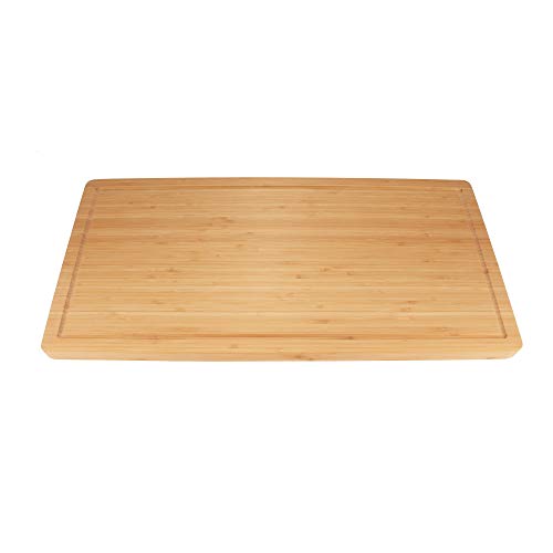 BambooMN Bamboo Burner Cover/Cutting Board for Viking Cooktops, New Vertical Cut, Large, Extra Long (23