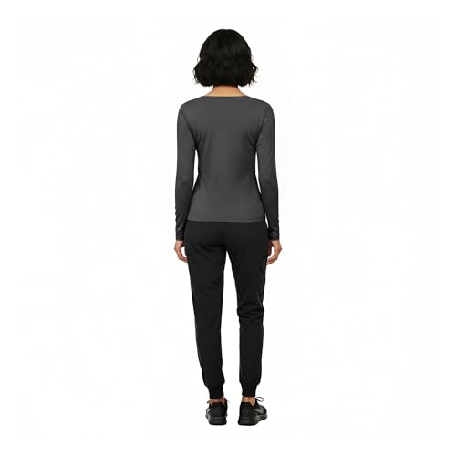Image of Natural Uniforms Women's Long Sleeve Underscrub T-Shirt - Cotton Blend Scrub Base Layer for Nurses & Medical Professionals