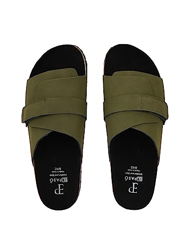 Image of EL PASO Men's Leather Sandal Slippers - UK