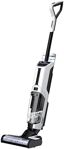 ACEKOOL Wet Dry Vacuum Cleaner, Cordless Vacuum Cleaner and Mop with Detachable Battery Rechargeable and Self Cleaning &LED Display for Hard Floors & Area Rugs, Voice Assistant, Water Spray