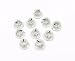 Dopro 10pcs Clear Mini MXR Style Skirted AMP Knob Transparent Brass Insert Effect Pedal Knobs