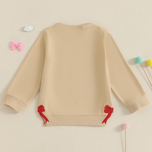 YINGISFITM Toddler Valentines Baby Girl Outfit Long Sleeve Valentines Shirt Crewneck Sweatshirt Spring Valentines Clothes4