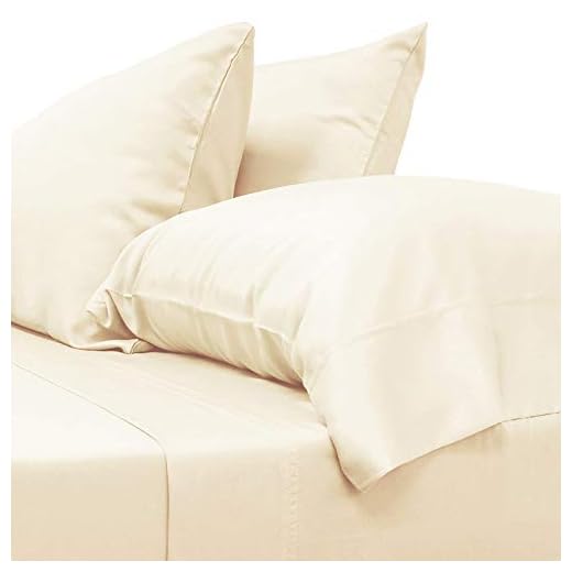 Cariloha Classic Bamboo Sheets 4 Piece Bed Sheet Set - Softest Bed Sheets and Pillow Cases - Lifetime Protection (Queen, Ivory)