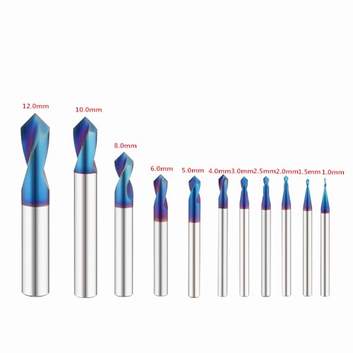 Image of Spot Drill Carbide Center Bit 90 1.0~12.0mm Steel HRC65 Chamfer Location Prepare Guide Pilot Hole CNC Machine Tool SGP Series 11PCS