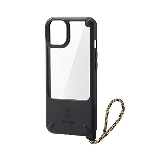 �G���R�� iPhone 13 2�� �n�C�u���b�h�P�[�X �ϏՌ� NESTOUT LAKE �u���b�N PM-A21BNEST3BK