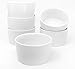 M. Gastro Kitchens, 6 Piece Set, 4 Ounce "West Loop" Round Ramekins, Creme Brulee, Souffle, Custards (4 Ounce, White)