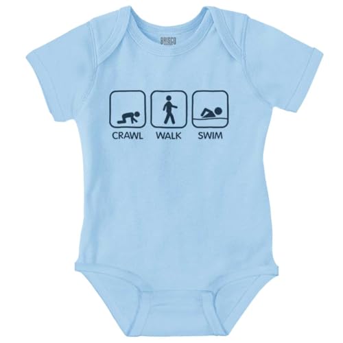 Brisco Brands Crawl Walk Swim Athletic Baby Romper Boys or Girls