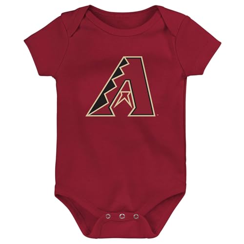 Outerstuff MLB Newborn & Infants 0-24 Months Official Primary Logo Creeper Bodysuit Romper (Arizona Diamondbacks - Red 3/6 Months)