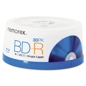 Memorex 98682 BD-R 30PK 6X 25GB silver WP