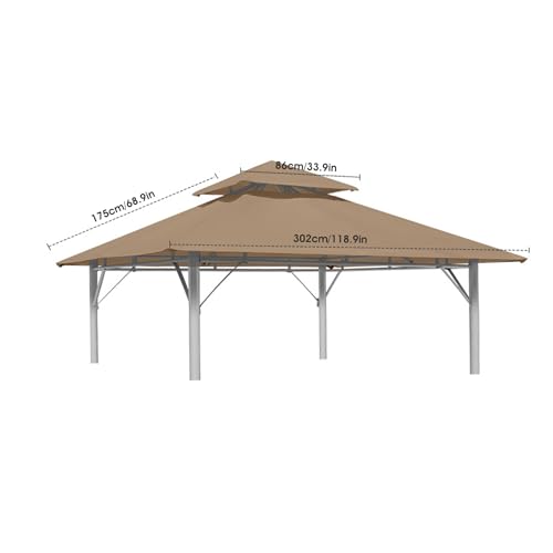Cubierta para cenador de jardín impermeable con bloqueo UV para barbacoas 7