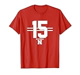 Nebraska Football: Dylan Raiola 15 Stripe (Red) T-Shirt