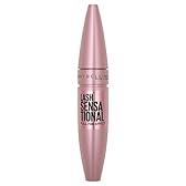 Maybelline Lash Sensational Washable Mascara, Lengthening and Volumizing for a Full Fan Effect, Blackest Black, 1 Count