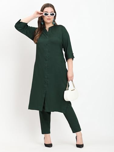 Image of SINDOORI Collar Kurta for Women Solid Colour S to 6XL Plus Size Kurta for Women