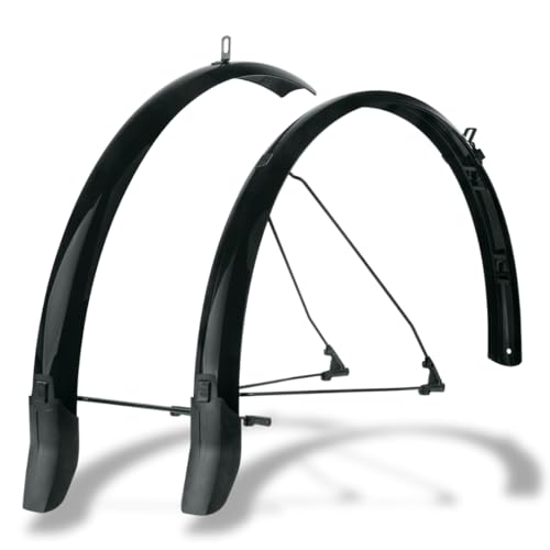 SKS GERMANY BLUEMELS CABLE LINE 28″ 55 SET Schutzblech-Set Fahrradzubehör, Radschutz (Sandwich-Konstruktion, robust und biegesteif, Kabelführungssystem, integrierter Kabelkanal für Rücklicht), schwarz