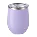 Maars Bev Steel Stemless Wine Glass Tumbler, 12 oz | Double Wall Vacuum Insulation, Lavender