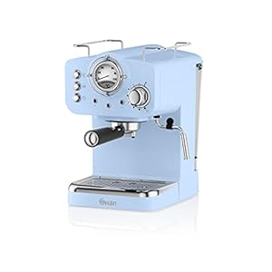 Swan Espresso Koffiezetapparaat, 1100 W, 1,2 l, roestvrij staal, blauw