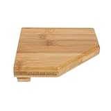 DECHOUS Small Corner Shelf Wall Mounted, 5.5 Inch Floating Shelf Bamboo Mini Display Rack for Bathroom Kitchen Bedroom
