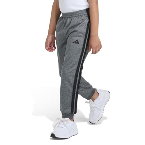 Image of adidas Boys 3-Stripe Jogger Pants | Big and Little Kids | 100% Polyester Athletic Training Pants with Elastic Waistband