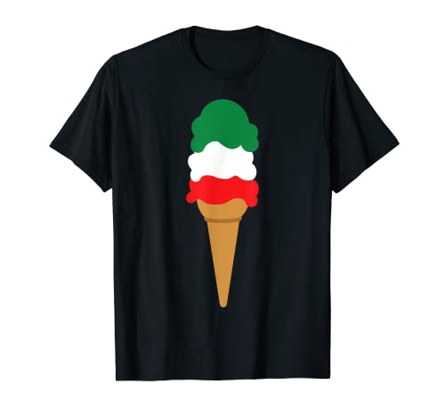 Helado Bandera Italiana Colores Helado Amante Italia Patriot Camiseta