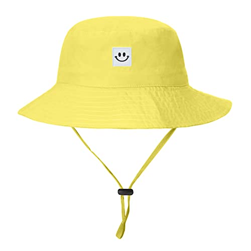 Ajg Baby Bucket Hats Smile Face Toddler Sun Protection Cotton Sun Hat Kids Summer Outdoor Beach Fishing Cap For Girls Boys（0-2Years） #TOP11