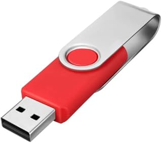 1 Pack 8GB RED USB Flash Drive USB 2.0 Swivel Design Flash Drive for Data Storage Thumb Drive Jump Drive Pen Drive Bulk Memory Stick Zip Drives (RED 8GB)