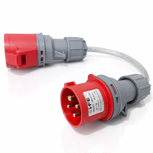 Adaptateur triphasé 16A 32A IEC 60309 haute résistance avec câble blindé SY