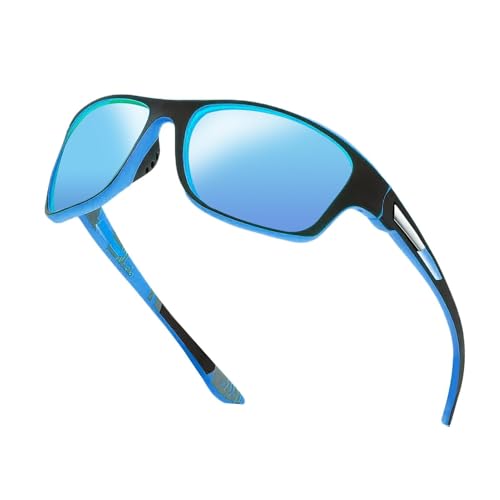 Genérico Gafas De Sol Deportivas Polarizadas | Gafas De Pesca,Lentes UV400 Portátiles para Ciclismo, Viajes, de Trail, Pesca, Camping, Motociclismo, Golf, Fitness y