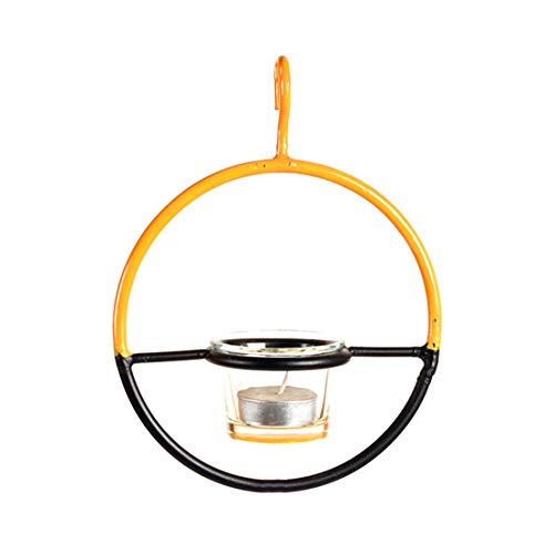 Image of AAKRITI ART CREATIONS Candle Holder Hanging /Bird Feeder Hanging Metal Ring (6x2x19)