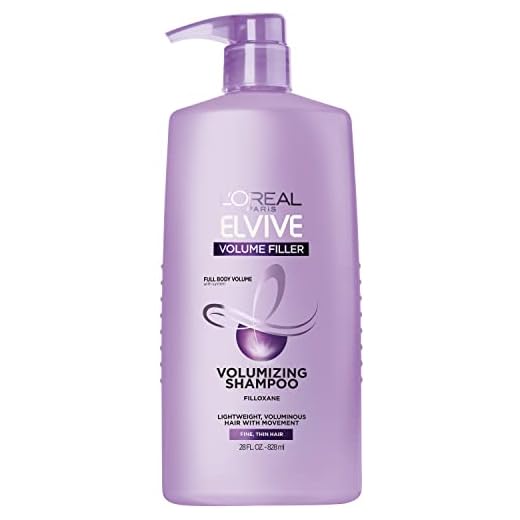 L'Oréal Paris Elvive Volume Filler Thickening Cleansing Shampoo, for Fine or Thin Hair, Shampoo with Filloxane, for Thicker Fuller Hair in 1 Use, 28 fl. oz.