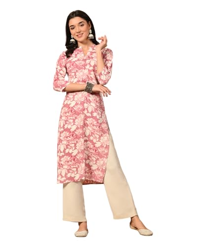 Image of Multicolor Printed Rayon Straight Kurti | Kurti for Women