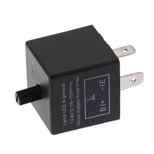Relé intermitente LED de 3 pines y 12V ajustable para solucionar fallos en luces de coche 5