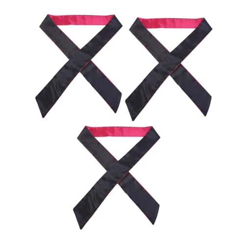 FOMIYES 3個セット サテンヘッドバンド 多機能リボン ヘアバンド アイ仮面 ベルトとして 結婚式や日常に 耐久性あり 色あせ防止