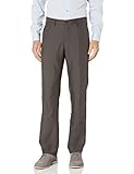 Haggar Men's Performance Herringbone Straight Fit Plain Front Slack