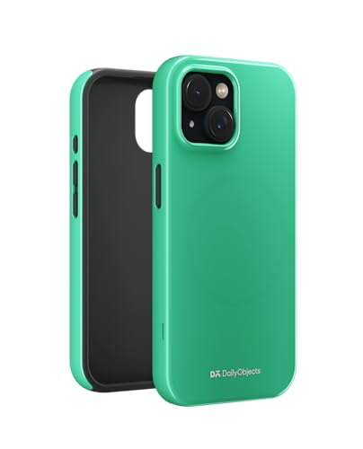 Image of DailyObjects Polycarbonate Enamel Bumper Magsafe Case for iPhone 14 Compatible with Mag-Safe Wireless Charging | Mint Hybrid Magnetic Back Cover