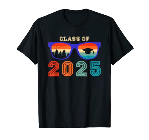 Gafas de sol Class Of 2025 Senior Retro School Graduación 2022 Camiseta