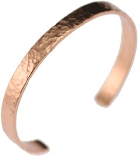 Hammered Copper Cuff Bracelet Durable Copper - Lightweight - 100% Uncoated Solid Copper