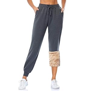 MOVE BEYOND Warme sherpa-binnenvoering, sweatbroek met 2 zakken, loungebroek met trekkoord, yogabroek