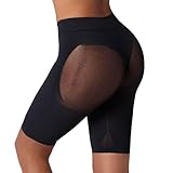 Leonisa Women's Invisible Seamless Rear Lift Tummy and Thigh Shaper,S-M,Black