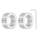 QUARKZMAN 2 Stück Wellenkragen 26mm Bohrung Massiver Edelstahl Satz 1 Schrauben Wellenkragen 40mm Außendurchmesser 16mm Dicke Für Motor Gartenwagen Riemenscheibe Maschinen Und Industrielle