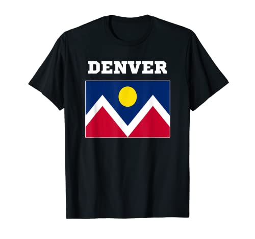 Denver T-shirt USA Tee Viaggio Bandiera Colorado Regalo Americano Maglietta
